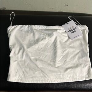 Princess Polly white Strapless Top size 6